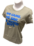 Nike Women's "We Came. We Saw. We Kicked Butt." Gray Shirt Short Sleeve T-Shirt