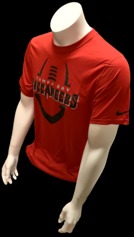 Nike Dri Fit Men's Tampa Bay Buccaneers Football Red Short Sleeve Shirt NFL