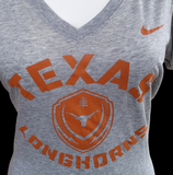 Nike Women's NCAA Texas Longhorns Gray Slim Fit Shirt Size Large