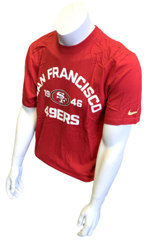 Nike NFL Team Apparel Men's San Francisco 49ers 1946 Red Short Sleeve Shirt L