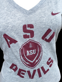 Nike Women's Arizona State Devils ASU Gray Slim Fit Shirt Size Large