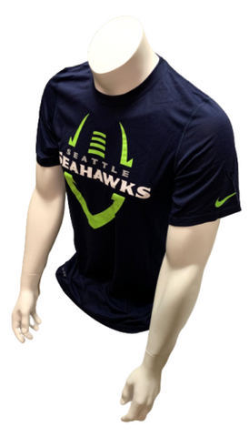 Nike Dri Fit Men's Seattle Seahawks Navy Short Sleeve Shirt NFL Football T-Shirt