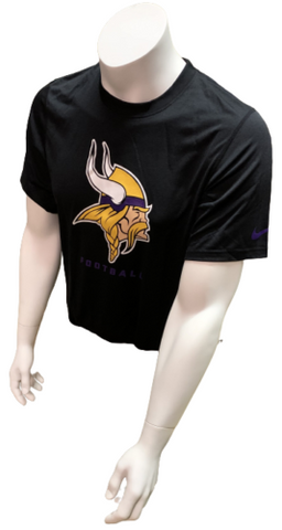 Nike Dri Fit Men's Minnesota Vikings Black Short Sleeve Shirt NFL T-Shirt