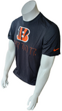 Nike Dri-Fit Men's Cincinnati Bengals Just Do It Football Black Shirt Size Small