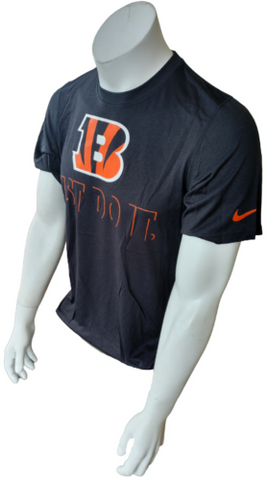 Nike Dri-Fit Men's Cincinnati Bengals Just Do It Football Black Shirt Size Small