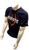 Nike Dri Fit Men's New England Patriots Football Navy Short Sleeve Shirt NFL