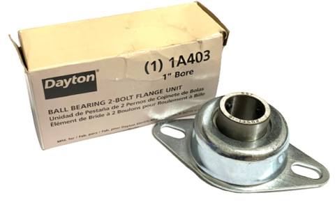 Dayton 1A403 Flange Mount Ball Bearing Unit 1" Bore 2-Bolts (2 Available)