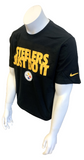 Nike Men's Pittsburgh Steelers Just Do It NFL Football Black Shirt Size Large