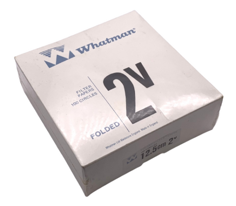 Whatman 2V Folded Filter Paper 12.5 CM 100 Circles