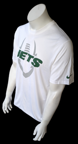 Nike Dri Fit Men's New York Jets White Short Sleeve NFL Football Shirt Size S