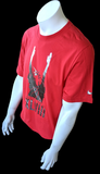 Nike Men's Super Bowl XLVIII Statue Of Liberty Field Goal Red Shirt Size L