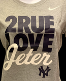 Nike Women's 2rue Love Derek Jeter Yankees Gray Short Sleeve Shirt MLB Baseball