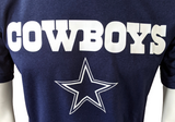 Nike Dri-Fit Men's Dallas Cowboys NFL Navy Short Sleeve Shirt Size Small