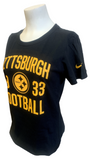 Nike Women's Pittsburgh Steelers Football 1933 Black Slim Fit Shirt Size Medium