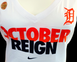 Nike Women's Detroit Tigers October Reign White Slim Fit Shirt Size Medium