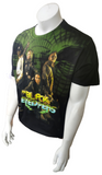 Men's The Black Eyed Peas Graphic Black Short Sleeve Shirt Size Large