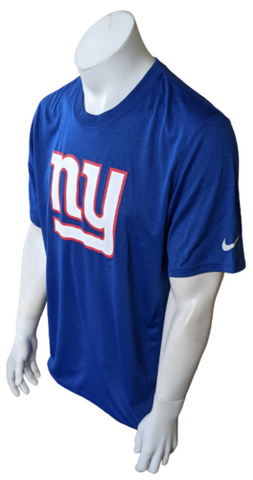 Nike Dri-Fit Men's New York Giants Football Blue Short Sleeve Shirt Size Large