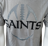 Nike Dri-Fit Men's New Orleans Saints Football NFL Gray Short Sleeve Shirt Small