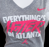 Nike Women's Everything's Hotter In Atlanta Braves Gray Slim Fit Shirt Size S