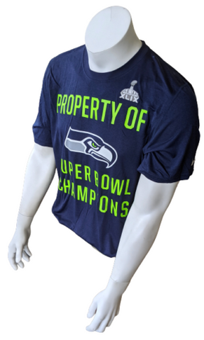 Nike Dri-Fit Men's Property of Seattle Seahawks XLIX Champions Navy Shirt L