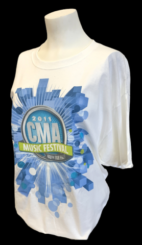 Anvil Women's 2011 CMA Music Festival 40th Fan Fair Nashville White Shirt XL