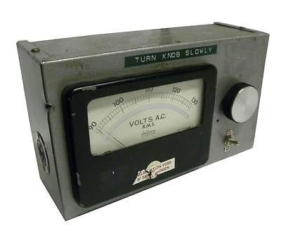 POWERSTAT TYPE 10B VARIABLE TRANSFORMER WITH A PHAOSTRON AV VOLTMETER