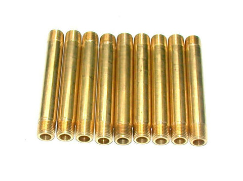 LOT OF 9 NEW PARKER 215PNL-2-30  BRASS PIPE NIPPLES 1/8 NPT