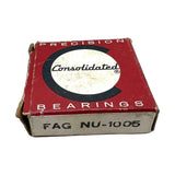 Consolidated Precision Bearings FAG NU-1005 Ball Bearing 25mm X 47mm X 12mm