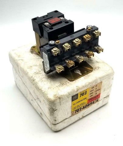 Allen Bradley 702-A0D94 AC Contactor Ser. K Size 0 4 P