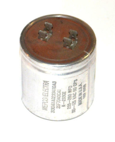 MEPCO / ELECTRA 3130AXA0233A110A3 CAPACITOR 233-280 MFD 110-125 VAC