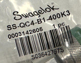 Swagelok SS-QC4-B1-400K3 Quick Connect Body 1/4" Bulkhead Tube Fitting Business & Industrial:Hydraulics, Pneumatics, Pumps & Plumbing:Fittings & Adapters:Pipe & Hose Fittings:Quick Couplers Swagelok   