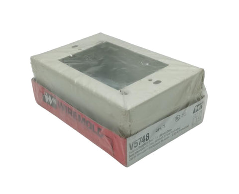 Wiremold V5748 1-3/4" Depth Switch & Receptacle Box - Ivory