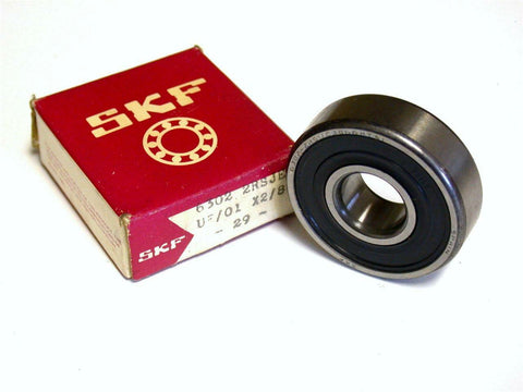 BRAND NEW IN BOX SKF SHIELDED BALL BEARING 15MM X 42MM X 13MM 6302 2RSJEM