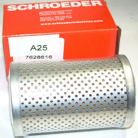 Up to 6 New A25 Schroeder 25 micron, 3" Dia x 4.9" Long Hydraulic Filters