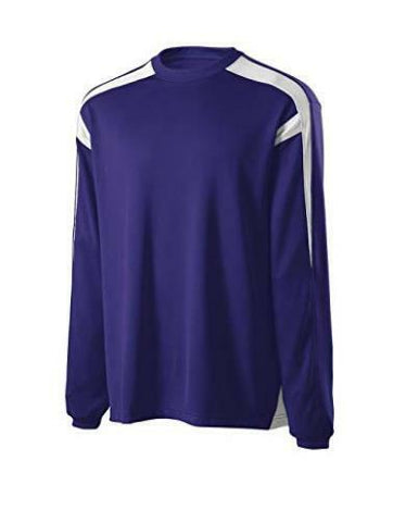 NEW HOLLOWAY 2433-545 MEN'S JUMPSHOT LONG SLEEVE SHIRT PURPLE/WHITE SIZE SMALL