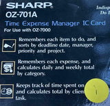 Sharp OZ-701A Time Expense Manager IC Card For Use With OZ-7000