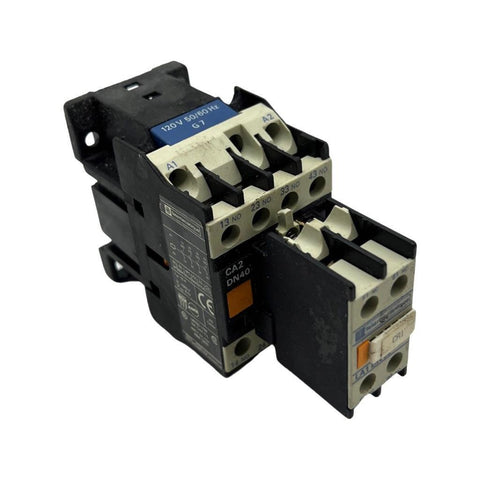 Telemecanique CA2-DN40 Contactor w/ LA1-DN02 120V 50/60Hz G7