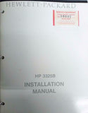 HP 3325B Synthesizer/Function Generator Installation Manual