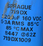 SPRAGUE 719DX CAPACITOR 2200 UF 160 VDC