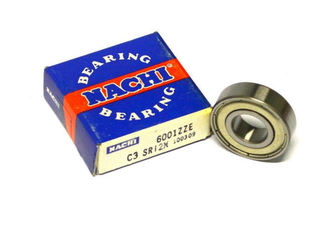 NEW NACHI 6001ZZE SHIELDED BALL BEARING 12 MM X 28 MM X 8 MM