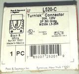 New Pass & Seymour Legrand  L520-C  Turnlok Connector Body 20 Amp 125 VAC