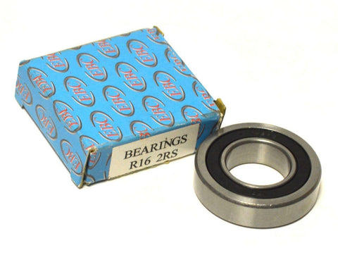 NEW EBC R16-2RS SEALED BALL BEARING 1.000" X 2.000" X 0.500" (2 AVAILABLE)