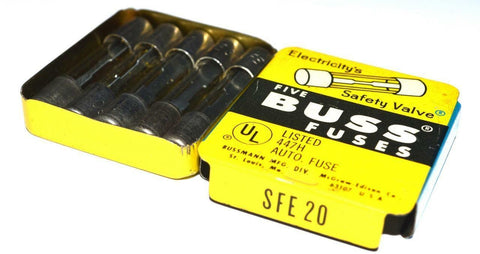 NEW BUSS SFE20 FUSE 20 AMPS (PACK OF 5)