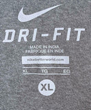 Nike Dri-Fit Men's Engineered To Specifications Of The NFL Gray Shirt Size XL