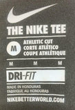 Nike Men's Dri-Fit Society's Burden Charcoal Short Sleeve Shirt Size Medium