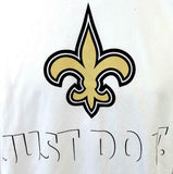 Nike Dri-Fit Men's New Orleans Saints Just Do It NFL Football White Shirt Size S