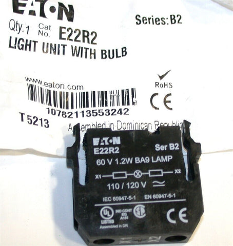 Up to 2 New Eaton Light Source Units - no bulb E22R2