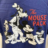 Disney Men's The Mouse Pack Mickey Mouse, Goofy, Donald, Pluto Navy Shirt 3XL