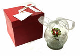 Kringle Express Illuminated Holiday Glass Wreath Ornament W/ Gift Box