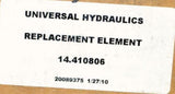 NEW UNIVERSAL HYDRAULICS 14.410806 HYDRAULIC FILTER ELEMENT